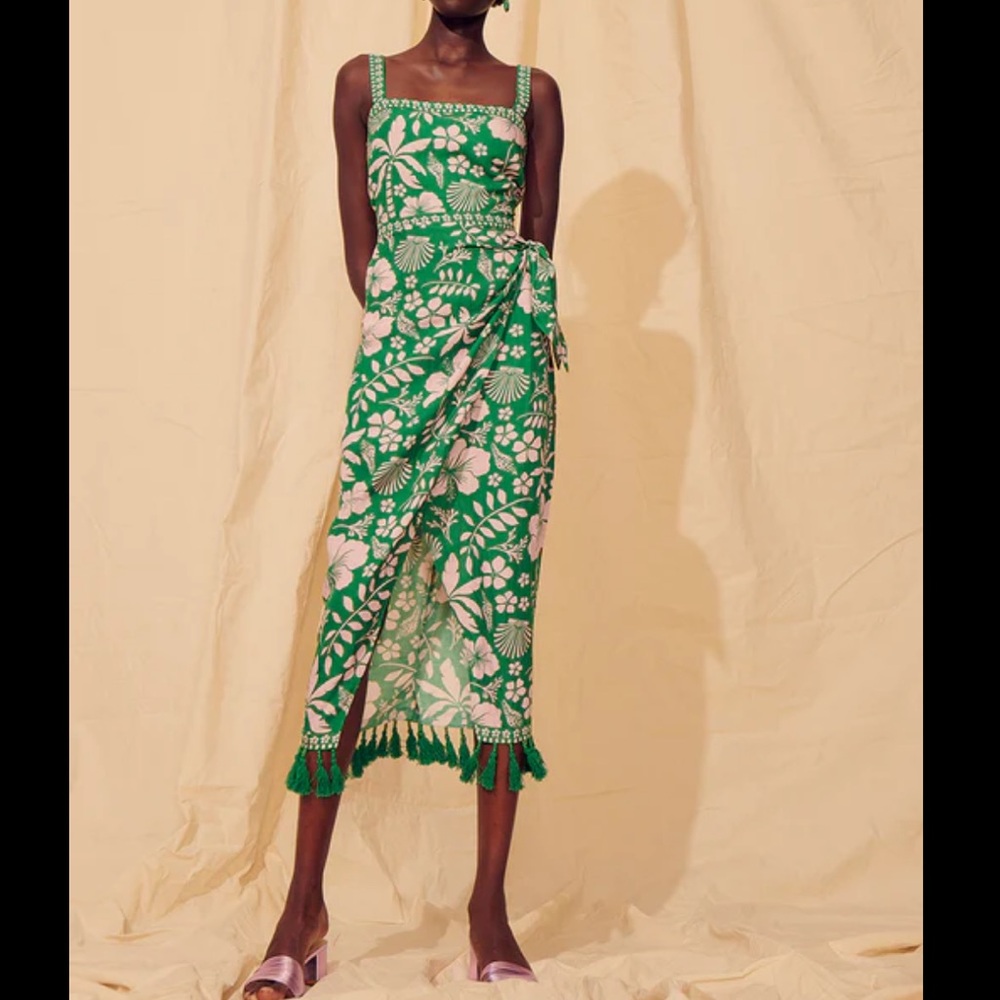 SAYLOR Green Floral Maxi Dress excellent like new condition